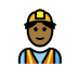 man construction worker, medium-dark skin tone